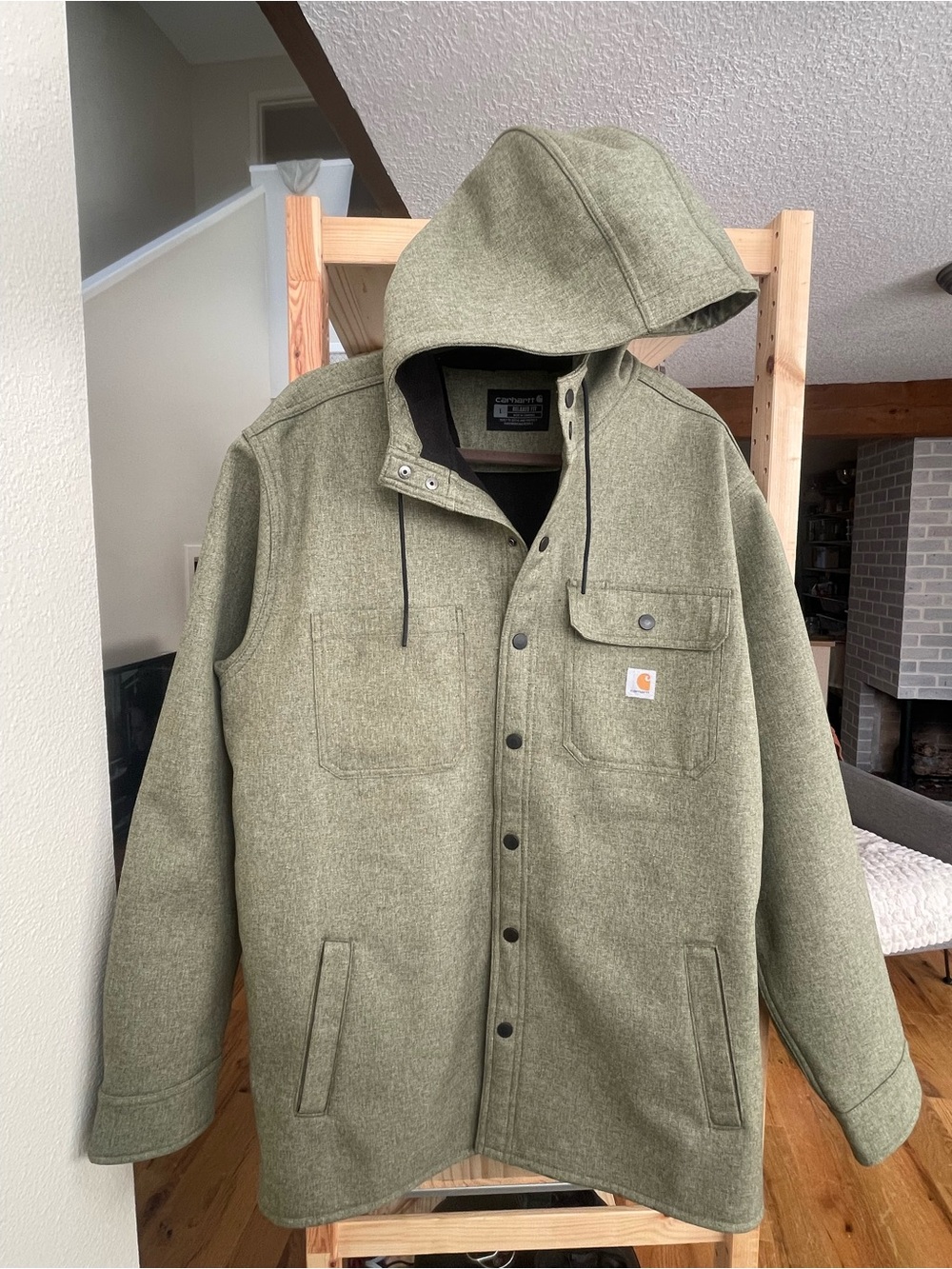 Carhartt Olive Green Hooded Field Jacket